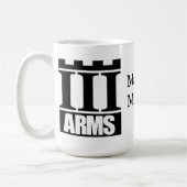 III tasse du logo 15oz de bras (Gauche)
