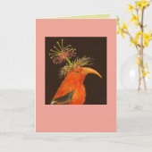 I'iwi avec carte casquette étouffée (Fleur jaune)