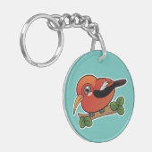 Iiwi Hawaii bosvogel Sleutelhanger (Voorkant Links)