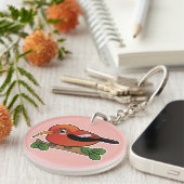 Iiwi Hawaii bosvogel Sleutelhanger (Voorkant Rechts)