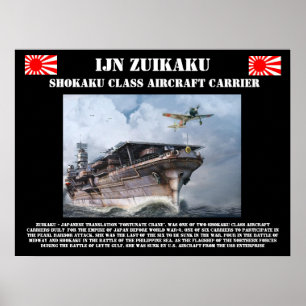 IJN Zuikiaku Vliegtuig Drager Poster
