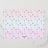 Ijs 2de verjaardag folie uitnodiging (Achterkant)