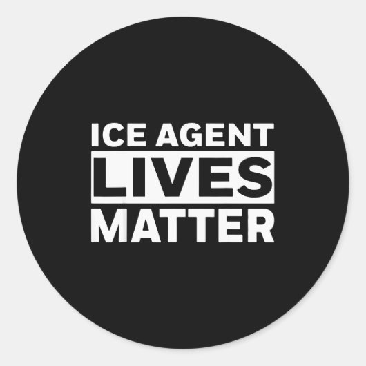 Ijs Agent Leeft Ronde Sticker (Voorkant)