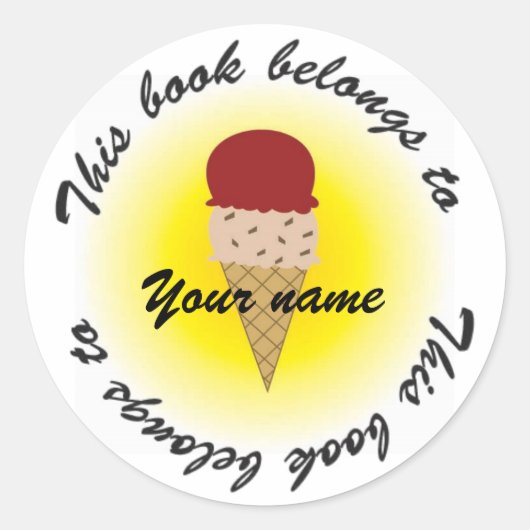 ijs, Booklabel Ronde Sticker (Voorkant)