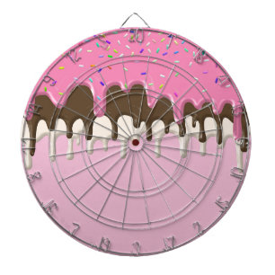 IJs crème roze frosting strooisel druppel Dartbord