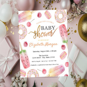 Ijs, Donuts Snoepjes Baby Shower Kaart