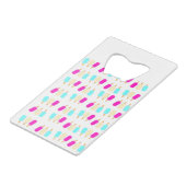 ijs drie kleuren kredietkaart flessenopener (Achterkant Gekanteld)