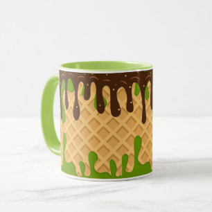 Ijs,Druppelende Matcha Choco Bliss , Modern  Mok