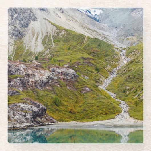 Ijs en Groen Glazen Onderzetter (Voorkant)