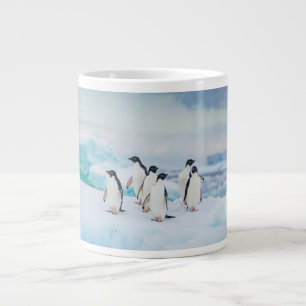 IJs en sneeuw   Adelie Penguins Antarctica Extra Grote Beker