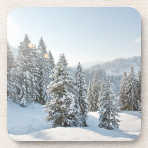 IJs en sneeuw Allgäu Bavaria Zuid-Duitsland Bier Onderzetter