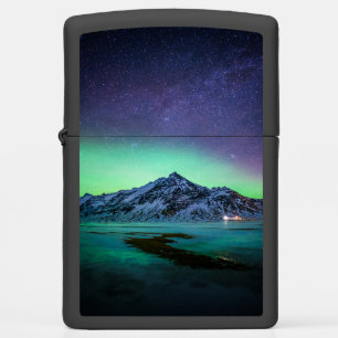 IJs en sneeuw   Aurora Borealis Milky Way IJsland