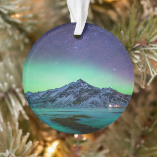 IJs en sneeuw   Aurora Borealis Milky Way IJsland Ornament