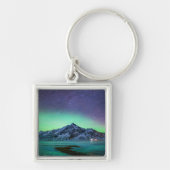IJs en sneeuw | Aurora Borealis Milky Way IJsland Sleutelhanger (Voorkant)
