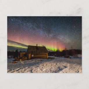 IJs en sneeuw   Aurora Polaris Murmansk, IJsland Briefkaart