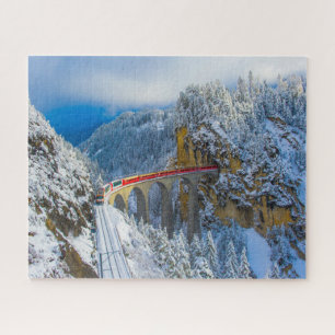 IJs en sneeuw   Bernina Express, Zwitserland Legpuzzel