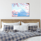IJs en sneeuw | Cherry Blossom Mt. Fuji Japan Canvas Afdruk (Insitu (Slaapkamer))