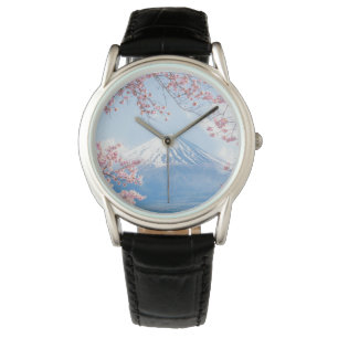 IJs en sneeuw   Cherry Blossom Mt. Fuji Japan Horloge