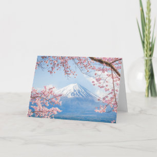 IJs en sneeuw Cherry Blossom Mt. Fuji Japan Kaart