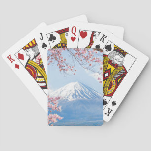 IJs en sneeuw   Cherry Blossom Mt. Fuji Japan Pokerkaarten