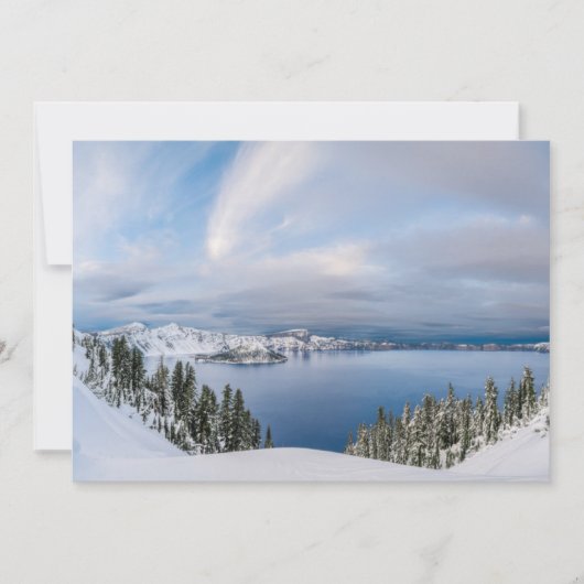 IJs en sneeuw | Crater Lake Oregon Bedankkaart (Voorkant)
