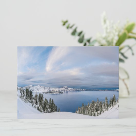 IJs en sneeuw | Crater Lake Oregon Bedankkaart (Staand voorkant)