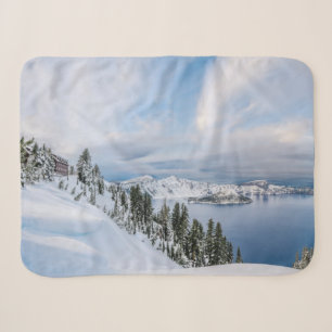IJs en sneeuw Crater Lake Oregon Sherpa Deken