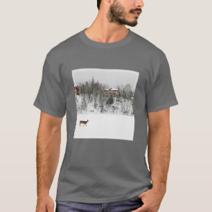 IJs en sneeuw Deer in Snow Quebec, Canada T-shirt