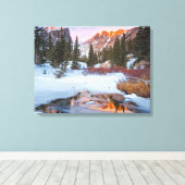 IJs en sneeuw | Estes Park, Colorado Canvas Afdruk (Insitu (Houten vloer))