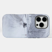 IJs en sneeuw getextureerd Case-Mate iPhone Case (Achterkant (horizontaal))