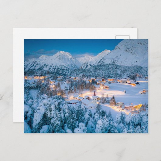 IJs en sneeuw | Graubunden, Engadin, Zwitserland Briefkaart (Voorkant / Achterkant)