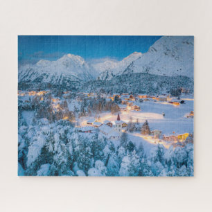 IJs en sneeuw Graubunden, Engadin, Zwitserland Legpuzzel