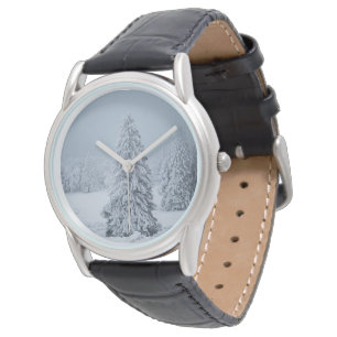 IJs en sneeuw Hout, Zwitserse Alpen Horloge