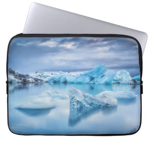 IJs en sneeuw Jokulsarlon Lagoon, IJsland Laptop Sleeve