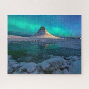 IJs en sneeuw Kirkjufall Mountain, IJsland Legpuzzel