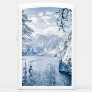 IJs en sneeuw   Königssee Lake, Duitsland