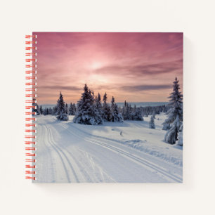 IJs en sneeuw Lillehammer, Noorwegen Notitieboek