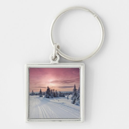 IJs en sneeuw | Lillehammer, Noorwegen Sleutelhanger (Voorkant)