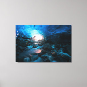 IJs en sneeuw Mendenhall Glacier, Juneau, Alaska Canvas Afdruk