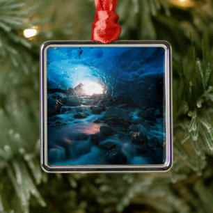 IJs en sneeuw   Mendenhall Glacier, Juneau, Alaska Metalen Ornament