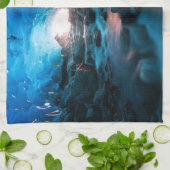 IJs en sneeuw | Mendenhall Glacier, Juneau, Alaska Theedoek (Gevouwen)