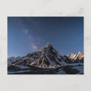IJs en sneeuw   Milky Way Baltoro Glacier, Pakista Briefkaart