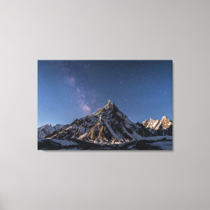 IJs en sneeuw   Milky Way Baltoro Glacier, Pakista Canvas Afdruk