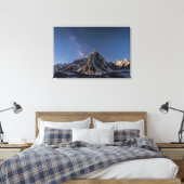 IJs en sneeuw | Milky Way Baltoro Glacier, Pakista Canvas Afdruk (Insitu (Slaapkamer))