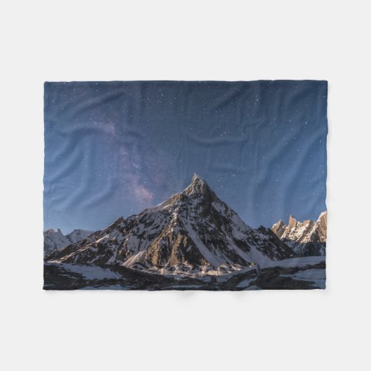 IJs en sneeuw | Milky Way Baltoro Glacier, Pakista Fleece Deken (Voorkant (Horizontaal))
