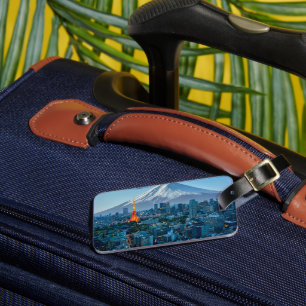 IJs en sneeuw Mt. Fuji & Tokyo Skyline Bagagelabel