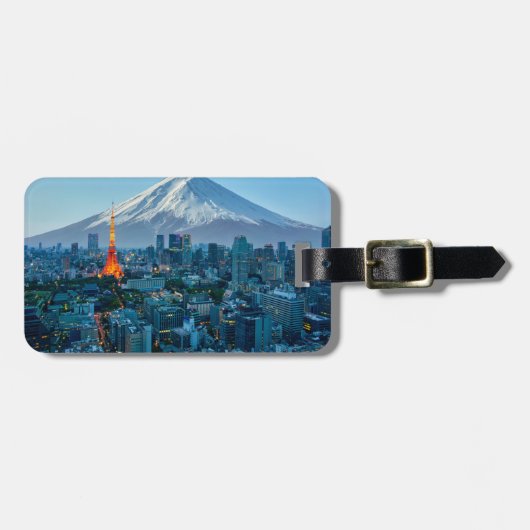 IJs en sneeuw | Mt. Fuji & Tokyo Skyline Bagagelabel (Voorkant horizontaal)
