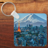 IJs en sneeuw | Mt. Fuji & Tokyo Skyline Sleutelhanger (Voorkant)