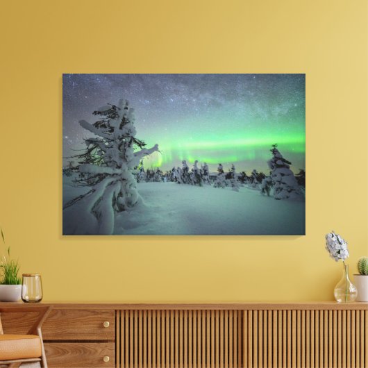 IJs en sneeuw | Nationaal park Pallas-Yllastunturi Canvas Afdruk (Insitu (Woonkamer))