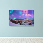 IJs en sneeuw | Noordelijke hoogten, Kirkjufall Mo Canvas Afdruk (Insitu (Houten vloer))